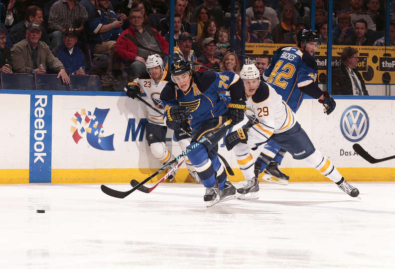 Sabres score late, but fall to Blues