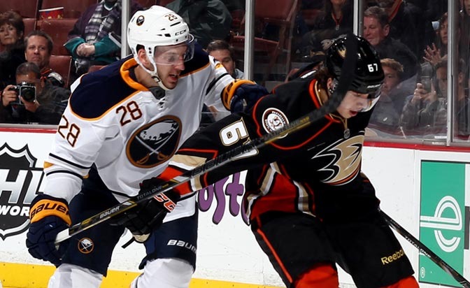 Punchless Sabres lose to Ducks in Anaheim